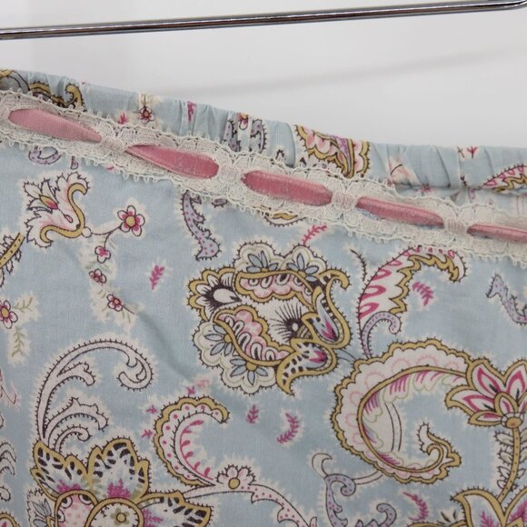 Victorias Secret Women Large Blue Paisley Scroll Crop PJ Pajama Pants Y2K 2003 - Picture 3 of 11